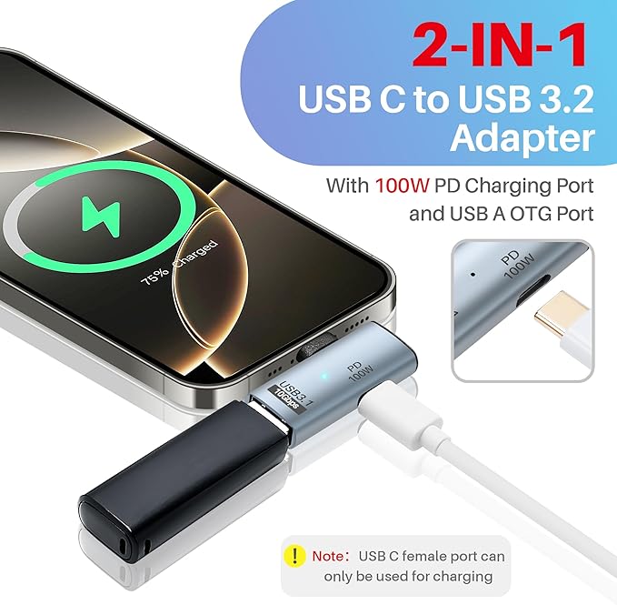 2-in-1 USB C 3.1 to USB 3.0 10Gbps Adapter - Image 3