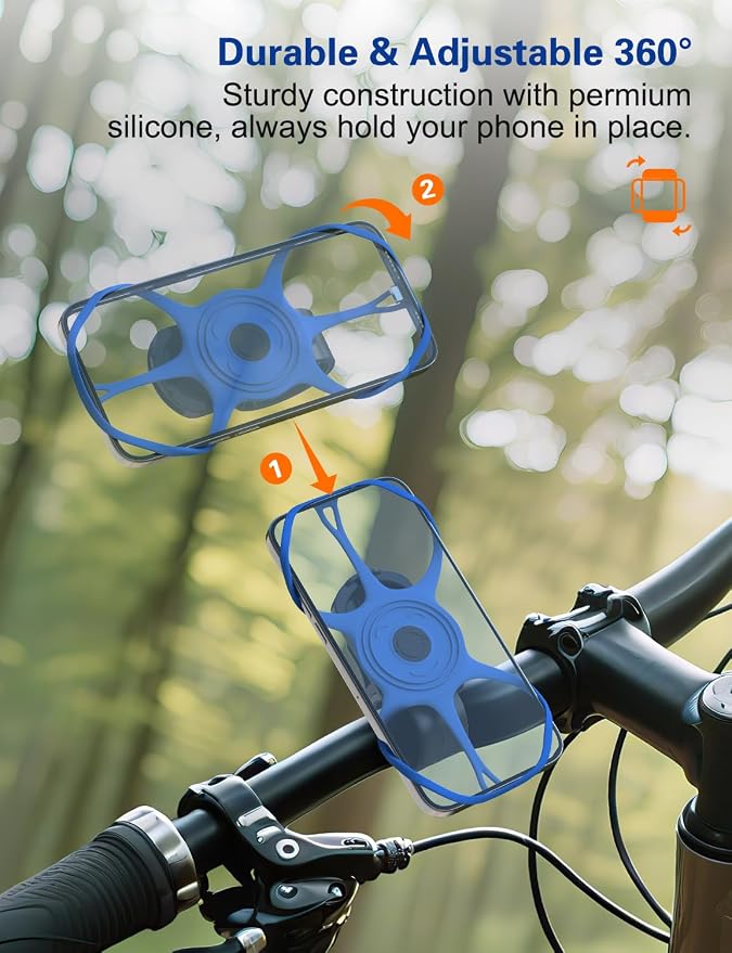 Detachable Bike Phone Mount, Universal Bicycle Phone Holder- 360° Rotatable - Image 2