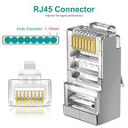 100-Pack Cat 6 Pass Through Shielded RJ45 Connectors - Image 3