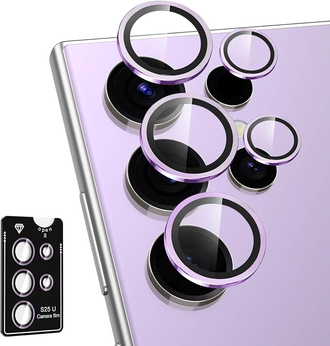 for Samsung Galaxy S23 Ultra Camera Lens Protector, Individual Metal Ring by Btscase