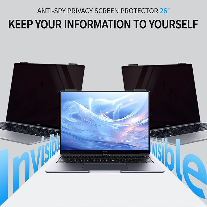 Laptop Privacy Screen 13.3 inch, 9H Hanging Privacy Screen - Image 3