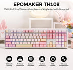 EPOMAKER TH108 Full Size Mechanical Keyboard, Wireless Gaming Keyboard - Image 2