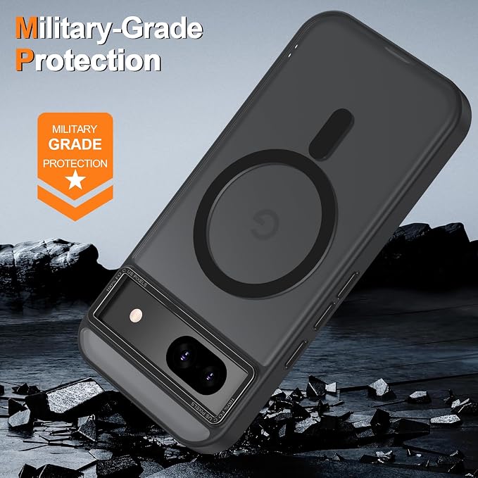 Magnetic for Google Pixel 8a Case, Shockproof Slim Translucent Matte Anti-Slip - Image 6