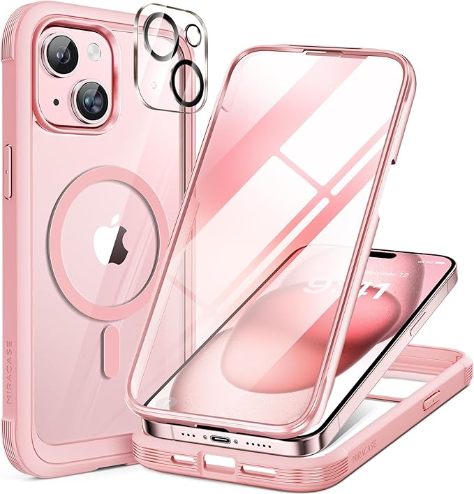 Miracase Magnetic for iPhone 15 Plus Case 6.7'' Full-Body Military Drop Proof by Miracase