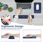 MOSISO Wrist Rest Support for Mouse Pad&Keyboard Set, Rectangular Ergonomic - Image 2