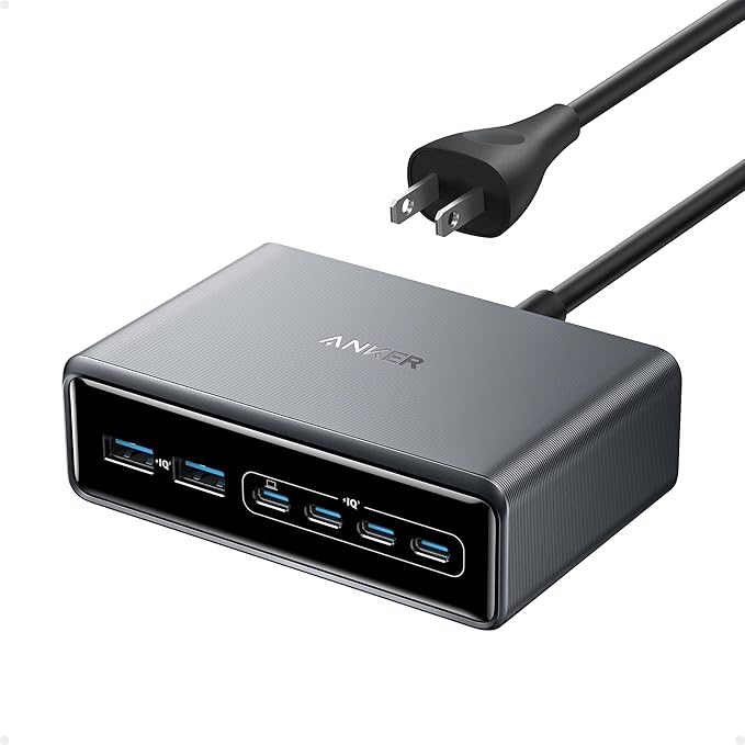 Anker Prime Charger, 200W 6-Port GaN Charging Station, USB-C PD Fast Charging by Anker