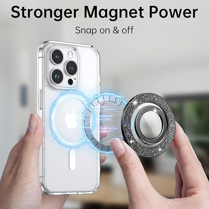 Syncwire Magnetic Phone Grip for MagSafe, Sparkle Phone Ring Holder, Rotatable - Image 5