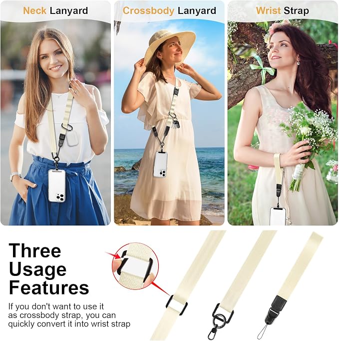Adjustable Crossbody Phone Lanyard, Universal Phone Wrist Strap and Phone Neck - Image 2