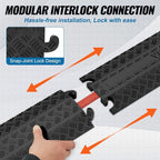 VEVOR 3 PCs Drop Over Cable Cover Ramp, 000 lbs/axle Load Capacity, Heavy Duty - Image 6