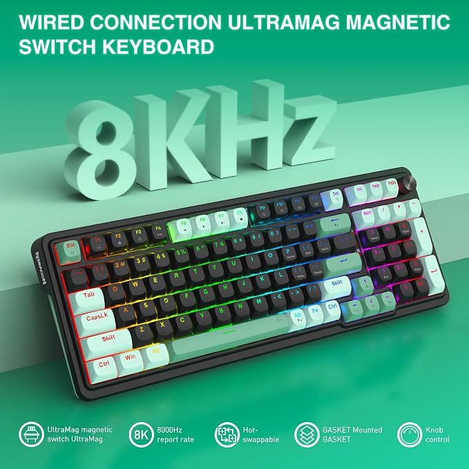 Redragon K686 HE Rapid Trigger Gaming Keyboard, 98 Keys 8K Wired Mechanical - Image 4