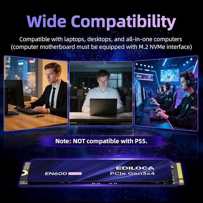 EN600 PRO SSD 256GB PCIe 3.0 Gen 3x4, NVMe M.2 2280, Internal Solid State Drive - Image 4
