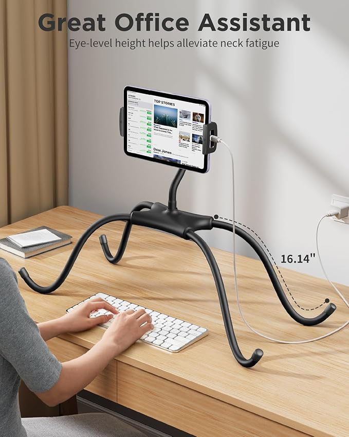 SAIJI iPad Stand, Adjustable Ergonomic Tablet Holder - Image 7