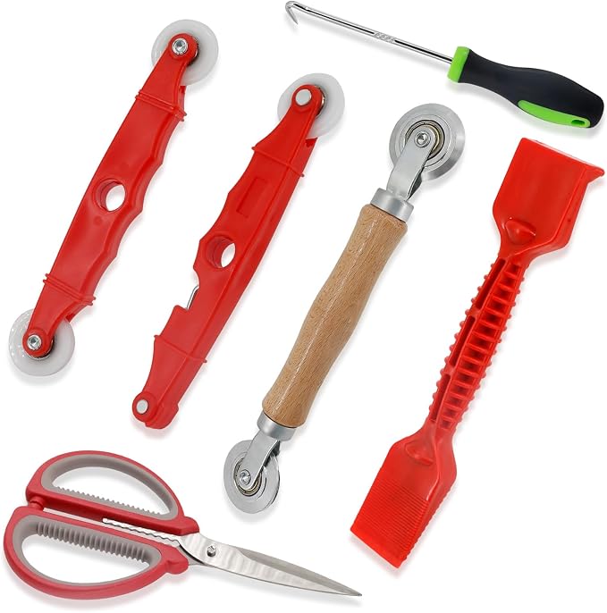 Screen Repair Tools, 6 in 1 Window Screen Installation Kit Include Screen by BDS-HOME