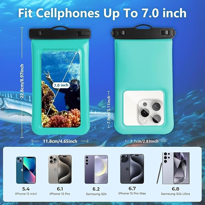 Floatable Soap Bubble Waterproof Phone Pouch/Case - Image 3