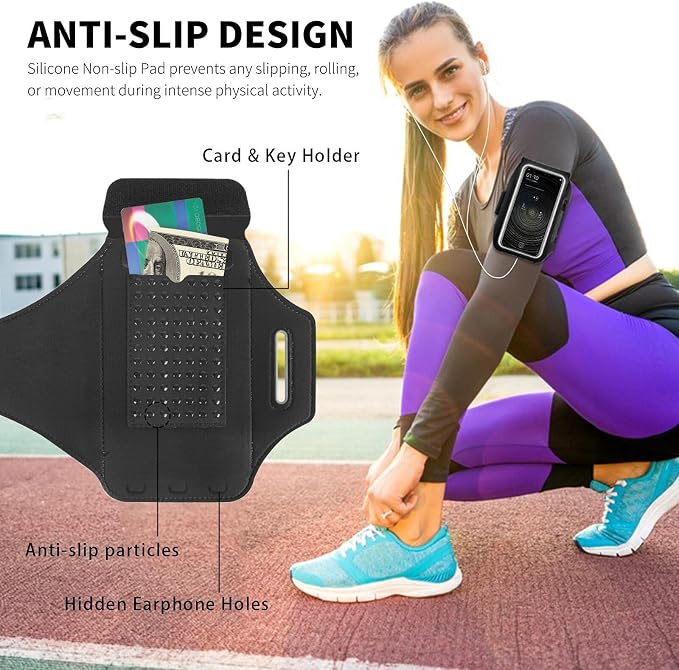 Running Armband with Earphone Bag Cell Phone Armband - Image 7