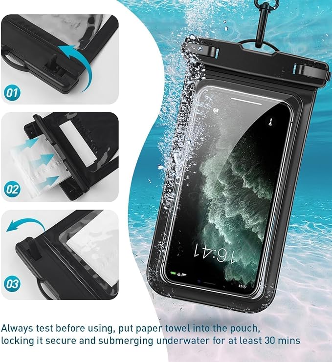 Waterproof Phone Case, with Inside Card Holder, Large Waterproof Pouch - Image 5