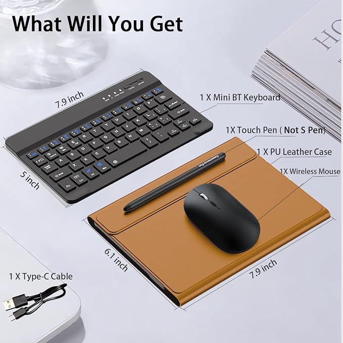 for Samsung Galaxy Z Fold 7 6 5 Keyboard and Mouse, Portable Mini 7.9inch - Image 7