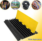 CXRCY Cable Ramp 1 Pack of 5 Channel PVC Rubber Cable Protector, 18000lbs - Image 2