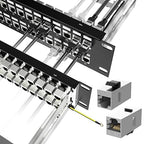 Jadaol 48 Port Shielded Patch Panel Rack or Wall Mount 19-Inch, 2U Cat6A by WespecializeinEthernetcablesandrelatedperipheralproducts