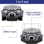 2pc Power Distribution Block Car Audio 1 in 5 Ways Out Car Audio Distributions - Image 4