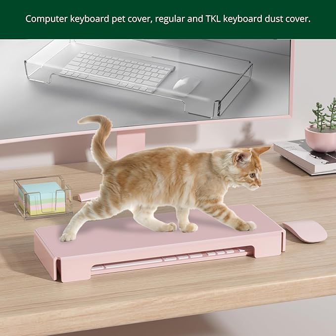 Acrylic Computer Keyboard Cover, Mechanical Keyboard Dust Cover PC Keyboard Cat - Image 5
