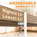 Under Desk Cable Management Tray, 15.7'' No Drill Steel Desk Cable Organizers - Image 4