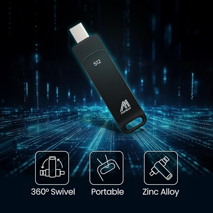 MMOMENT 512GB MU P50 External SSD – USB-C & USB-A Compatible, Portable USB 3.2 - Image 4