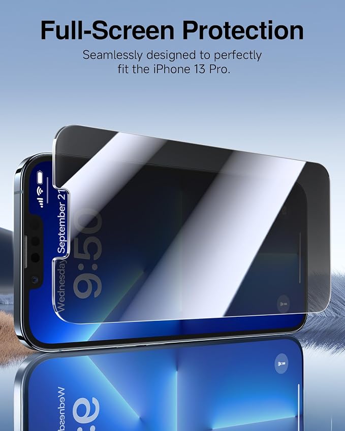 SMARTDEVIL 2 Pack for iPhone 13 Pro Max Privacy Screen Protector, Military - Image 7