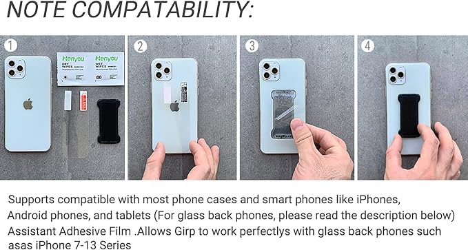 Phone Grip Holder for Hand, Universal Finger Strap Phone Holder, Finger Selfie - Image 5