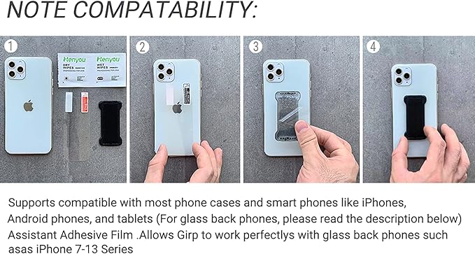 Phone Grip Holder for Hand, Universal Finger Strap Phone Holder, Finger Selfie - Image 6