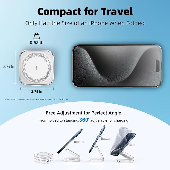 5-in-1 Wireless Charger for MagSafe, AC ISLAND Portable Travel Charging Station - Image 5