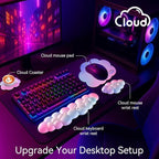 Cloud Wrist Rest for Computer Keyboard, 4-in-1 Memory Foam Leather Cloud - Image 2