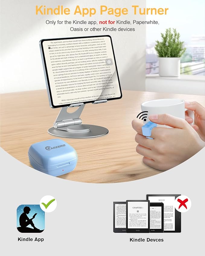 ADZERD Remote Control for TikTok, Page Turner for iPhone/iPad, Scrolling Ring - Image 4