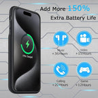 Battery Case for iPhone 15 Pro Max, Full Encircle 12000mAh Capacity - Image 2