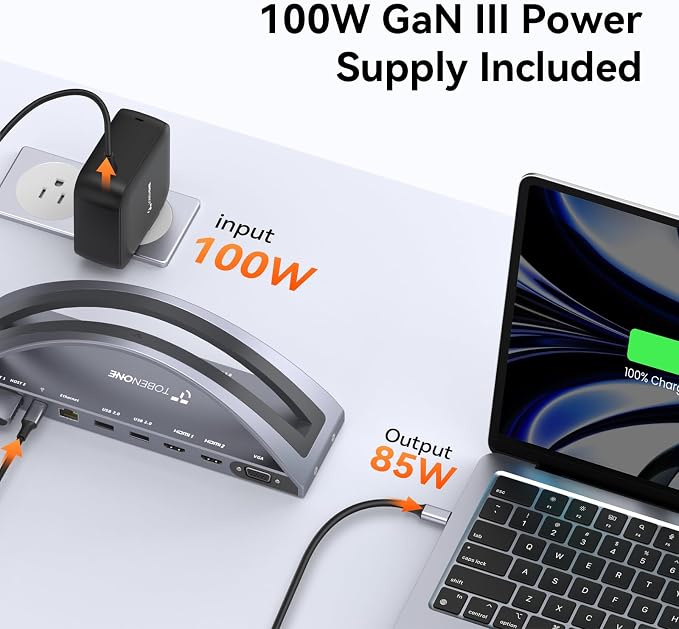TobenONE MacBook Docking Station Dual Monitor 4K - Image 5
