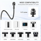 Flexible Webcam Stand Mount for Desk, Gooseneck Webcam Tripod - Image 4