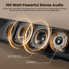 BESTISAN 100 Watt 40 Inch TV Sound Bar, Home Theater System Wired and Wireless - Image 2