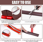 Floor Cord Cover Cavity 0.8"x0.37" Self Adhesive Cord Hider, 3.3FT Low Profile - Image 8