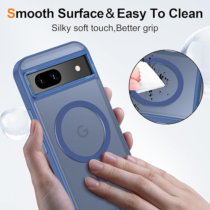 Magnetic for Google Pixel 8a Case, Shockproof Slim Translucent Matte Anti-Slip - Image 5