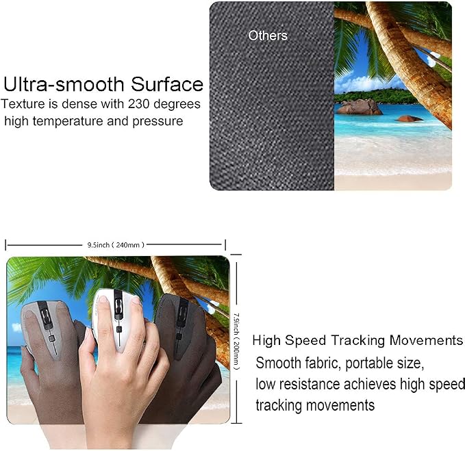 Beach Mouse Pad With Coconut Trees - Image 3