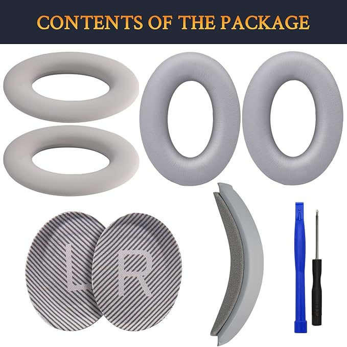 SOULWIT Ear Pads Cushions + Headband + Silicone Earpads Cover Protector - Image 3