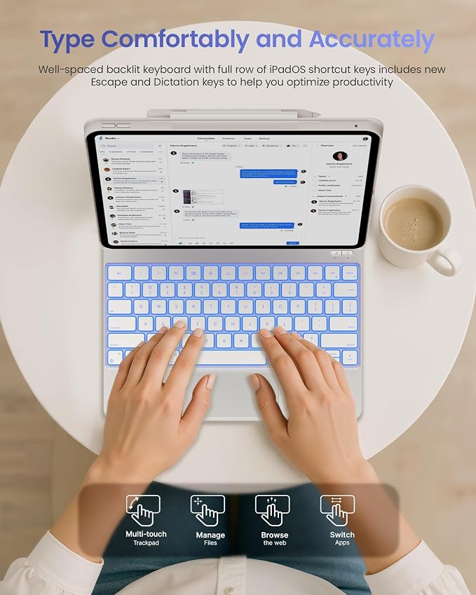 typecase Keyboard Case for 2024 iPad Pro 13-inch, Portrait & Typing Modes - Image 8