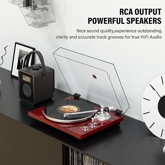 Belt Drive Turntable for Vinyl Record Player, Connect - Image 6