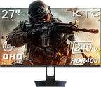 KTC 27'' 240hz Gaming Monitor 1440p 144Hz 1ms Fast HVA HDR400 130% sRGB HDMI & by KTC