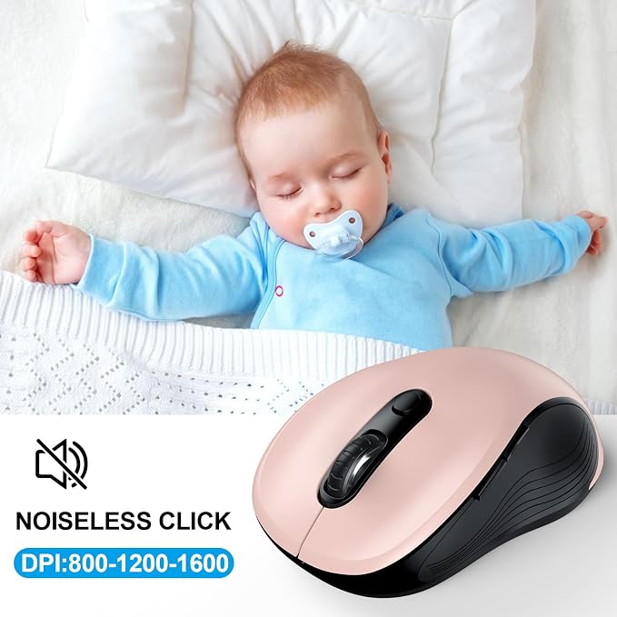 WisFox 2.4G Wireless Mouse for Laptop, Ergonomic Computer Mouse - Image 3