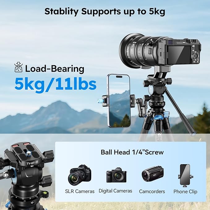 SIRUI AM-223L Carbon Fiber Mini Tabletop Tripod Kit, Compact Lightweight - Image 4