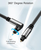 BlueRigger Optical Audio Toslink Cable - 3FT - Fiber Optic Compatible - Image 2