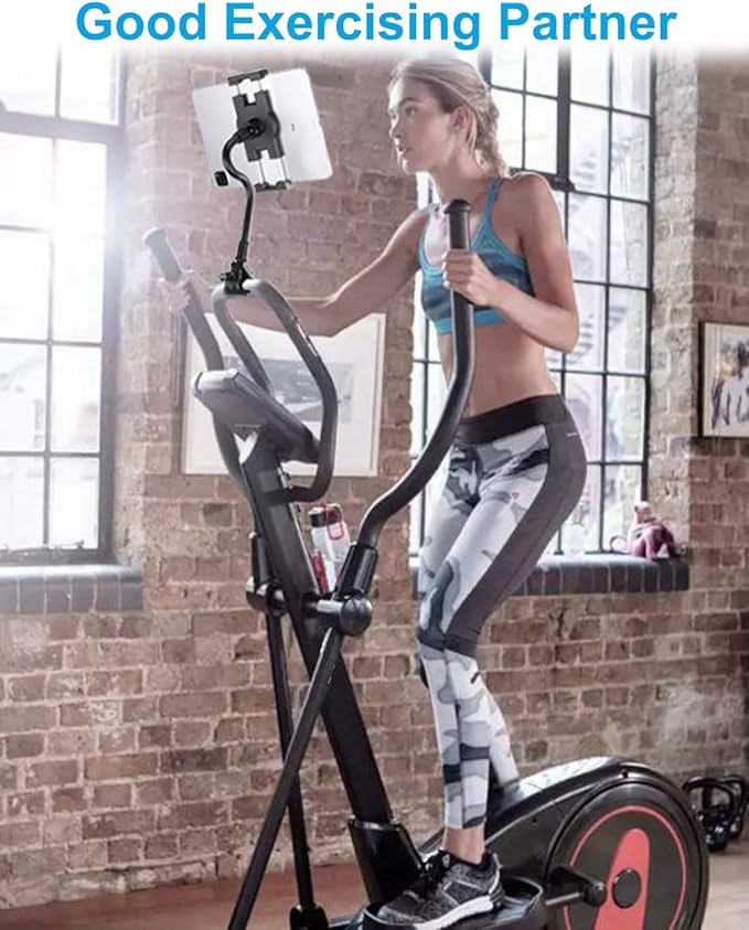 woleyi Gooseneck Tablet Holder for Spin Bike, Peloton Tablet Mount Exercise - Image 5