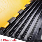 Reliancer 5 Channel Rubber Cable Protector Ramp Traffic Speed Bump 18000lbs - Image 4