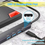 USB C Hub with USB C Powered/Data Port, USB Extender - Image 3
